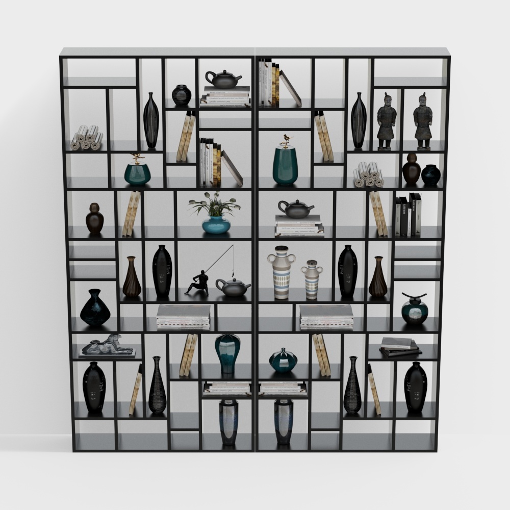 Tủ ngăn trang trí phong cách Trung Quốc mới