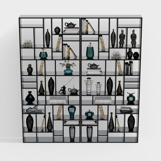 Tủ ngăn trang trí phong cách Trung Quốc mới