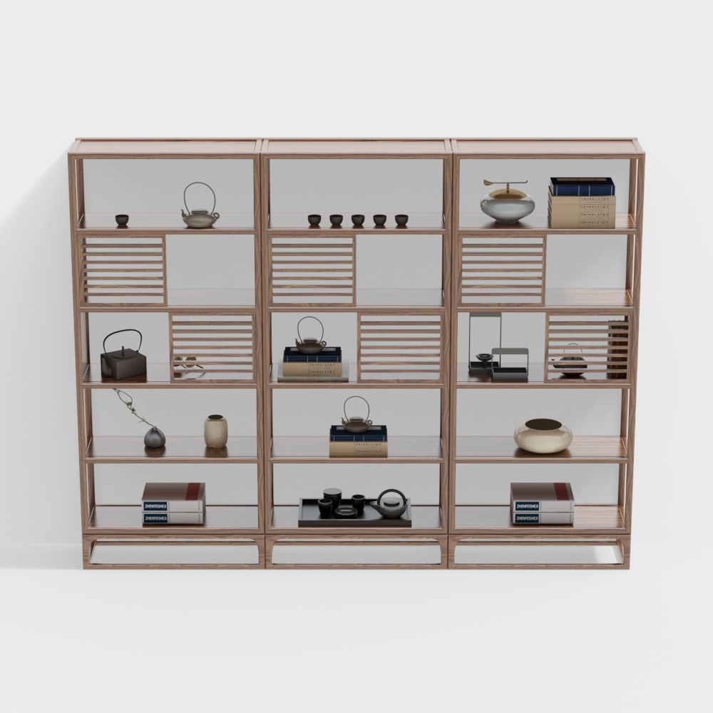 Tủ phân vùng kệ trang trí Bogu kiểu Trung Quốc mới