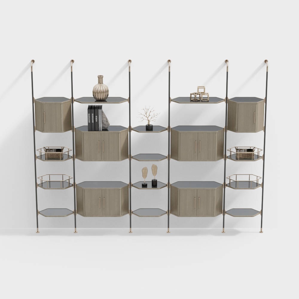 Modern wrought iron partition cabinet