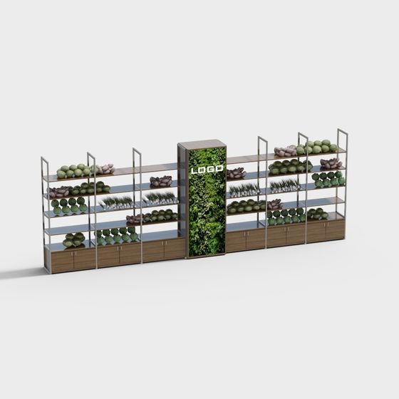 Green Oasis Display 3D model for Modern Interiors