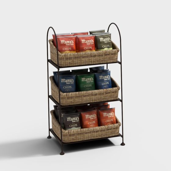 Elegant Woven Display Stand 3D model for Modern Spaces