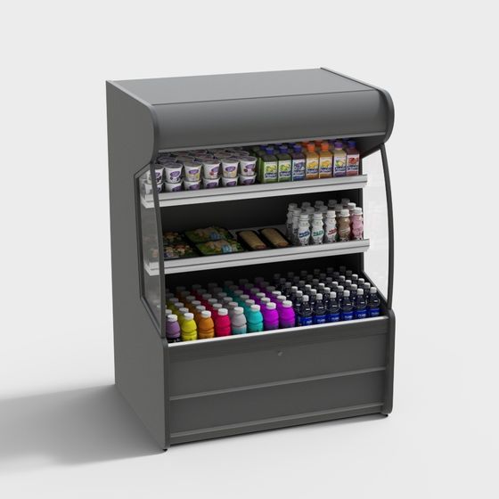 Stylish 3D Grocery Shelf Model for Modern Spaces