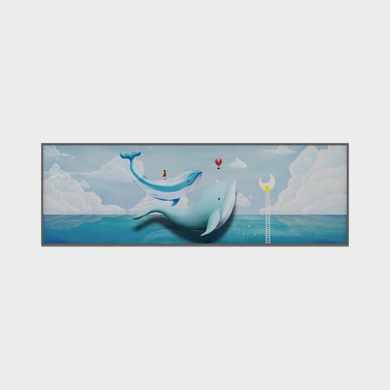 Low Poly Whale 3D Model for Dreamy Ocean Themes