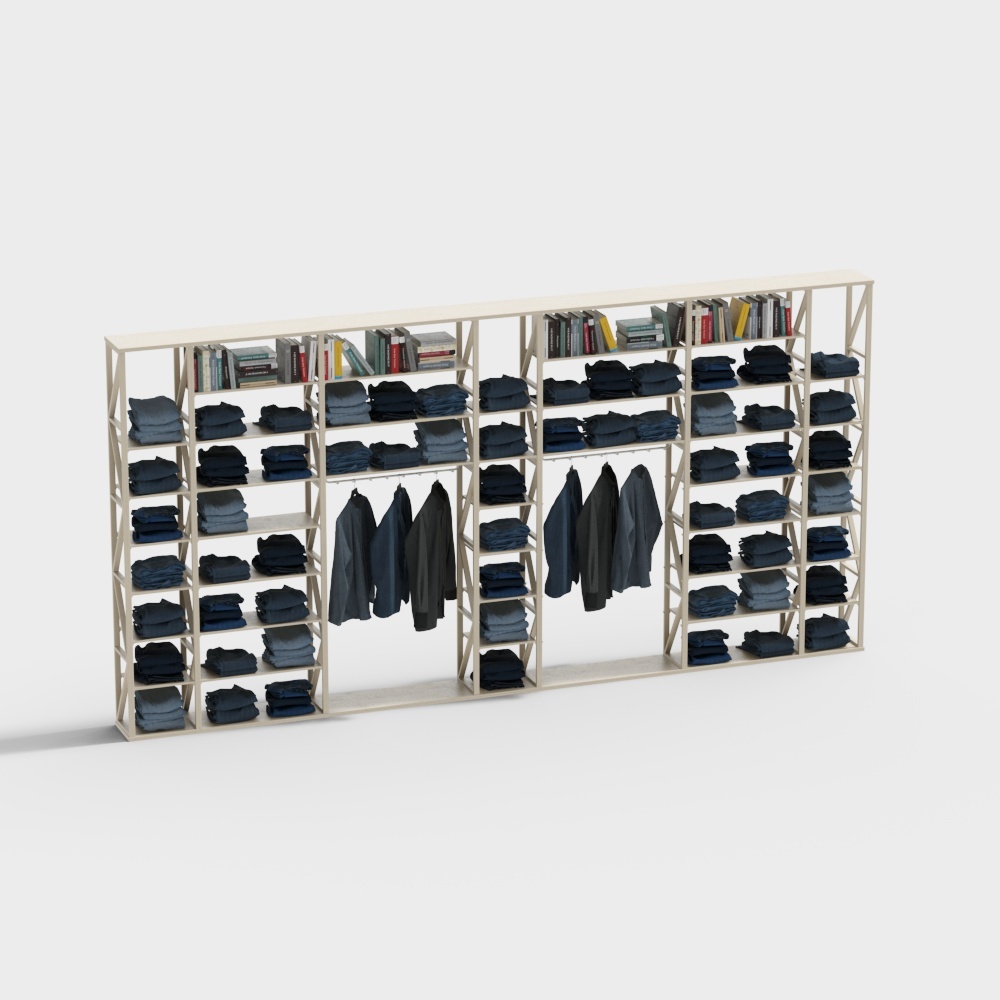 Modern clothing shelves