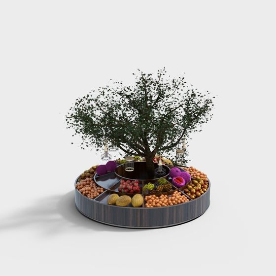 Vibrant 3D Model Tree for Creative Designs
