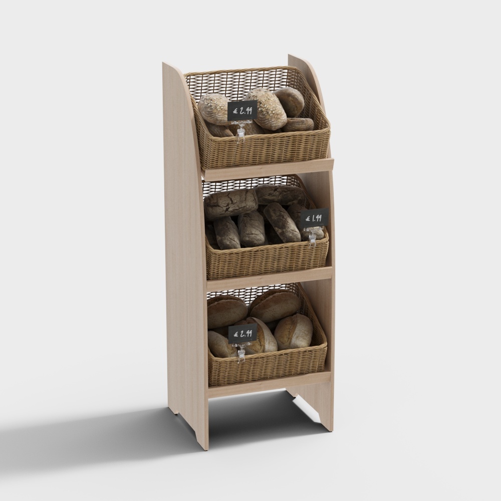 Industrial style shelf promotion rack