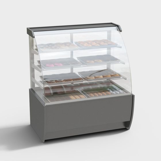 Stylish Bakery Display Cabinet 3D model