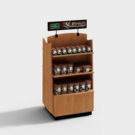 Elegant Coffee Display Rack 3D model