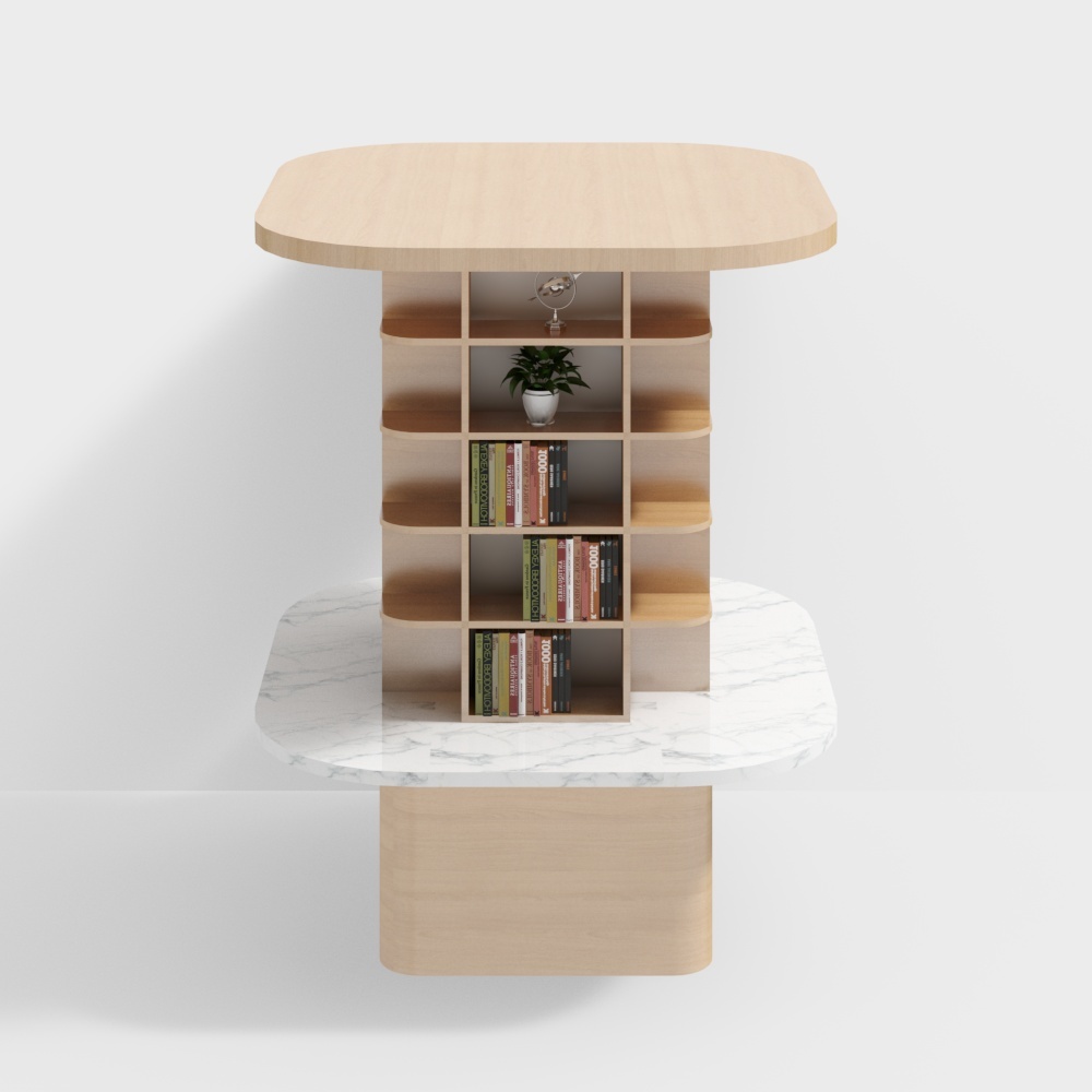 Modern bookstore big round bookshelf