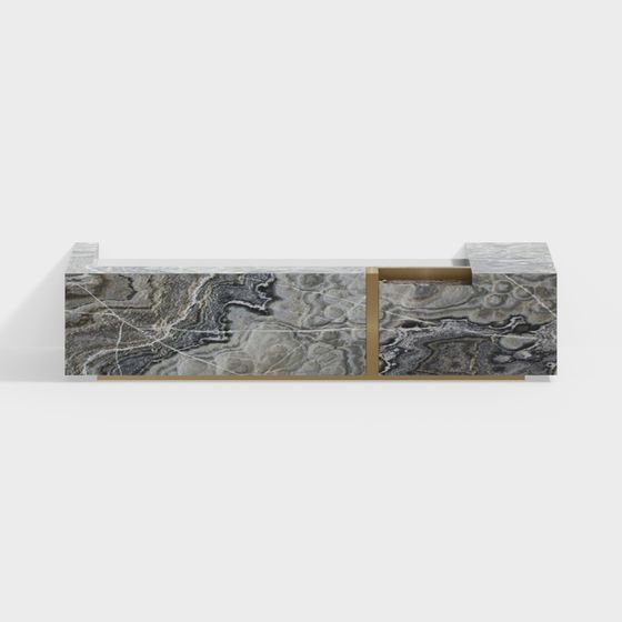 Elegant Marble Countertop 3D model