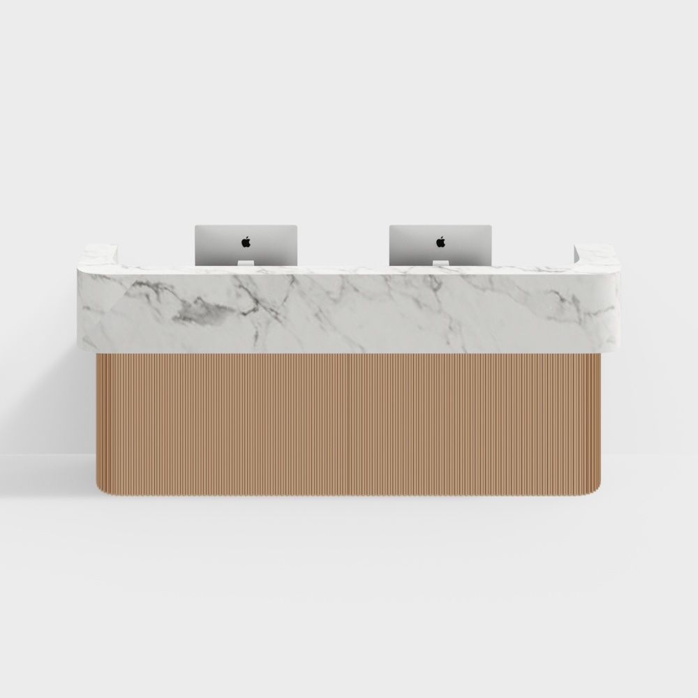 เคาน์เตอร์บริการในโถงทางเข้าแบบจีนใหม่