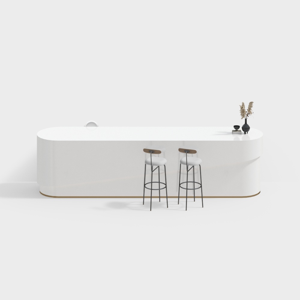 Modern office lobby service desk