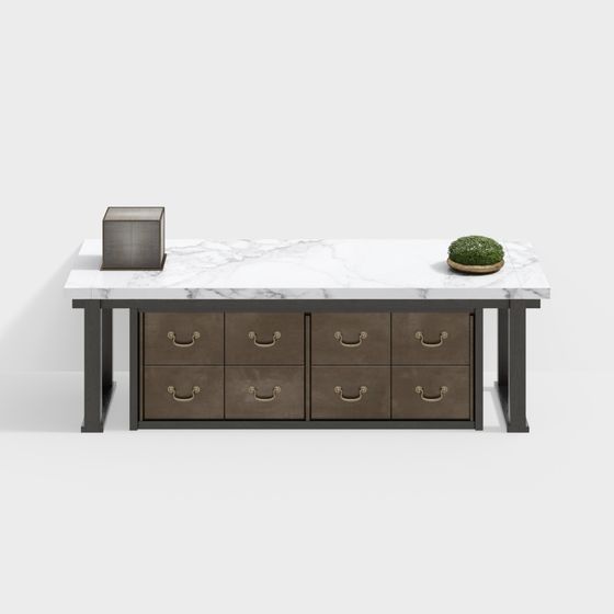 Minimalist Office Desk 3D model