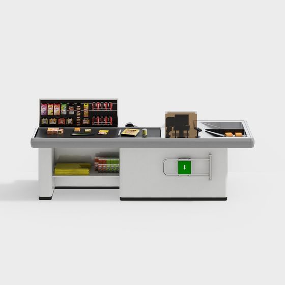 Grocery Checkout Counter 3D model