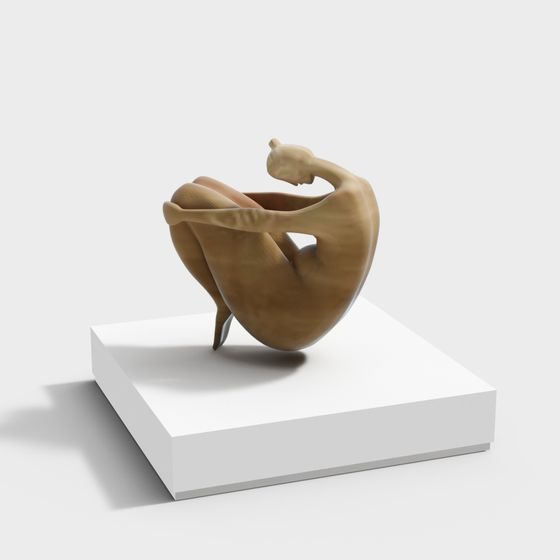 Flow Dancer Low-Poly 3D Model