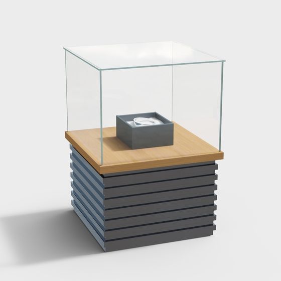 Sturdy Modern Open-Air Stage Sound 3D Model in Gray
