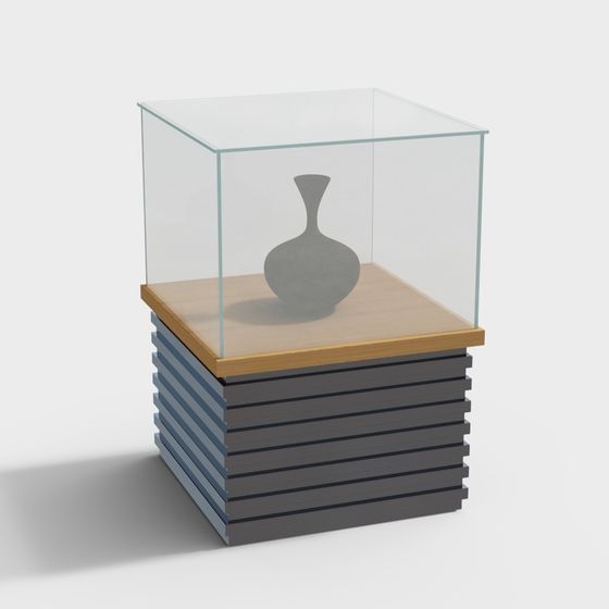 Contemporary Glass Display Cabinet 3D model
