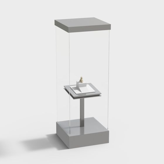 Minimalist Hanging Display Cabinet 3D model