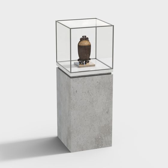 Antique Display Cabinet 3D Model