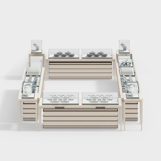 Elegant Jewelry Display Stand 3D model