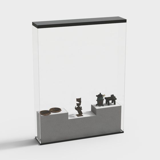 Modern Open-Air Stage Sound 3D Model in Gray for Large Spaces