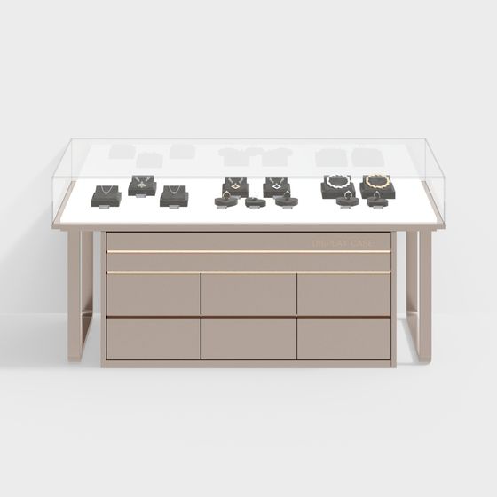 Elegant Jewelry Display Cabinet 3D model
