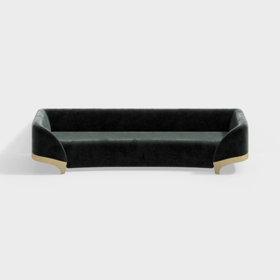 Velvet Luxe Sofa 3D model