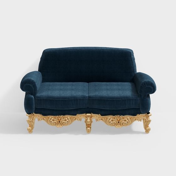 Royal Velvet Sofa 3D model