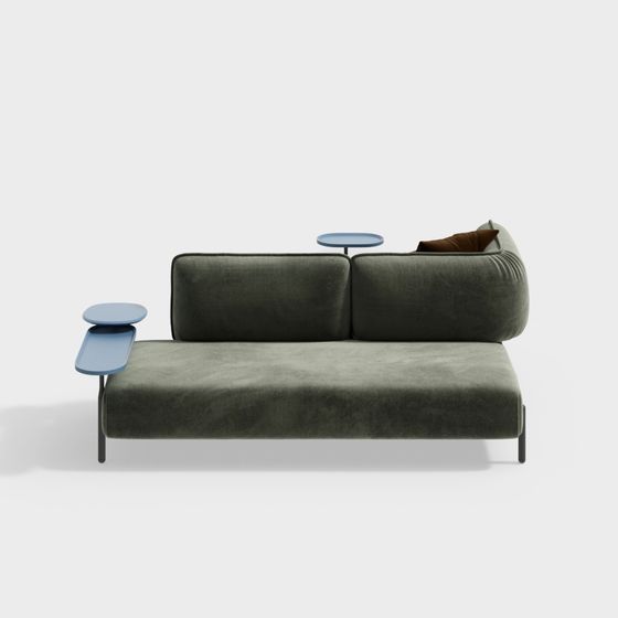 Sofá doble de ante moderno