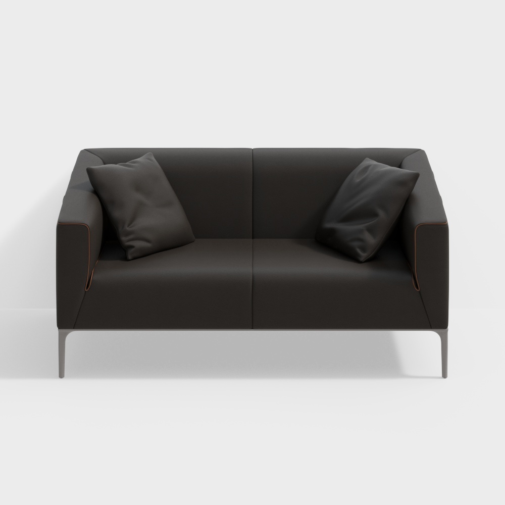 Sofá doble oscuro moderno