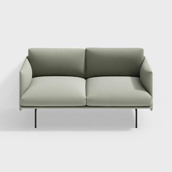 Urban Comfort Low-Poly Sofa 3D model for Modern Spaces