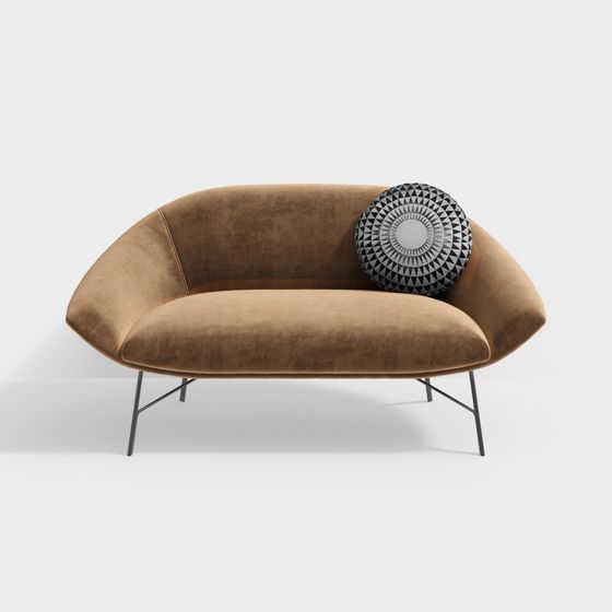 Curve Comfort Sofa 3D model for Creative Spaces