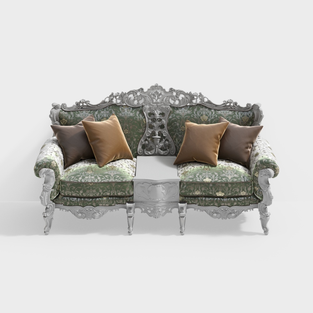 Elegant Classic 3D Sofa Model Inspired by 18th Century Design