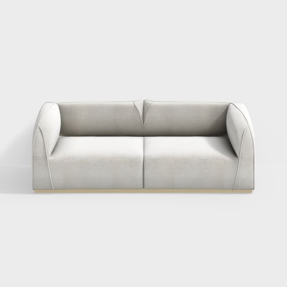 Divano moderno bianco a due posti