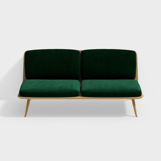 Stylish Low-Polygon Sofa 3D model for Modern Homes