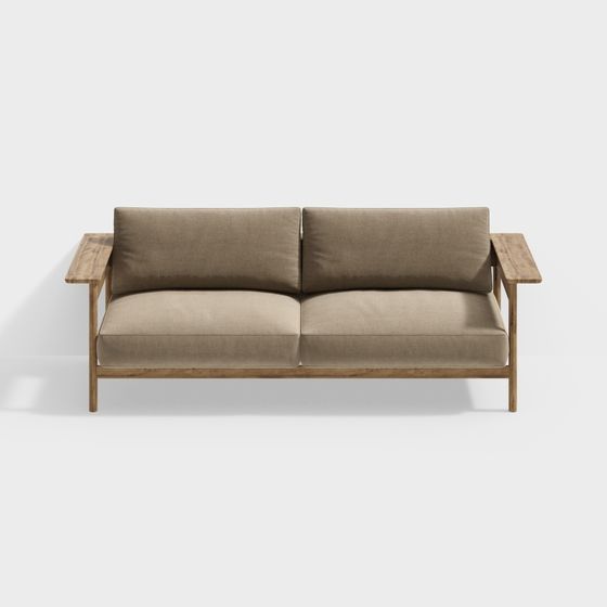 Urban Comfort Low-Poly Sofa 3D model