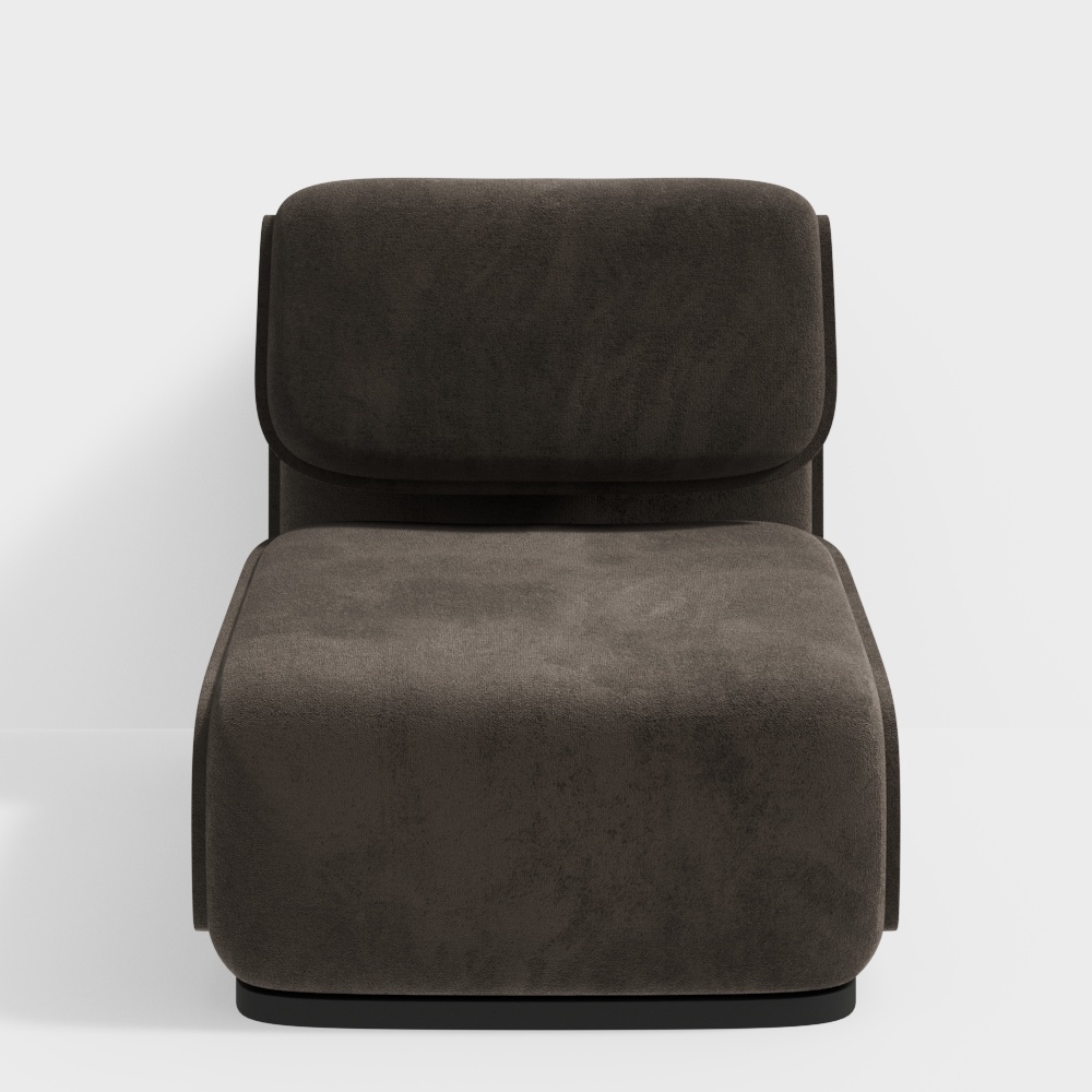 Urban Sofa 3D Model – Minimalist Deep Gray Fabric