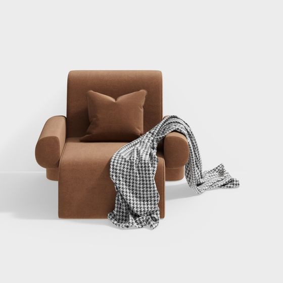 Stylish Cozy Armchair 3D model for Unique Spaces
