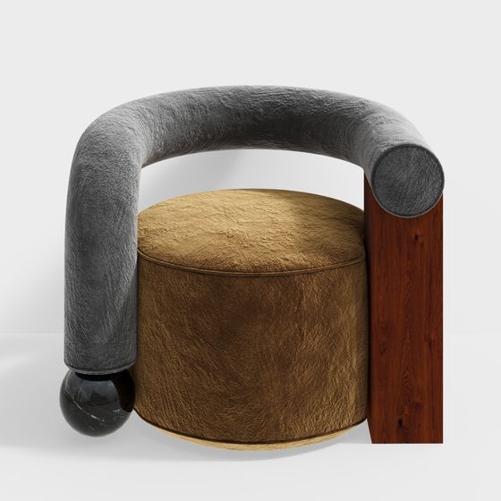 Canapé simple orange et gris moderne