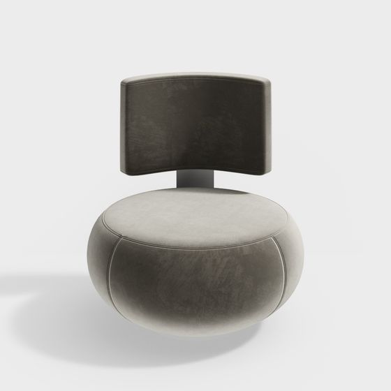 Curvy Sofa Chair 3D Model for Modern Spaces