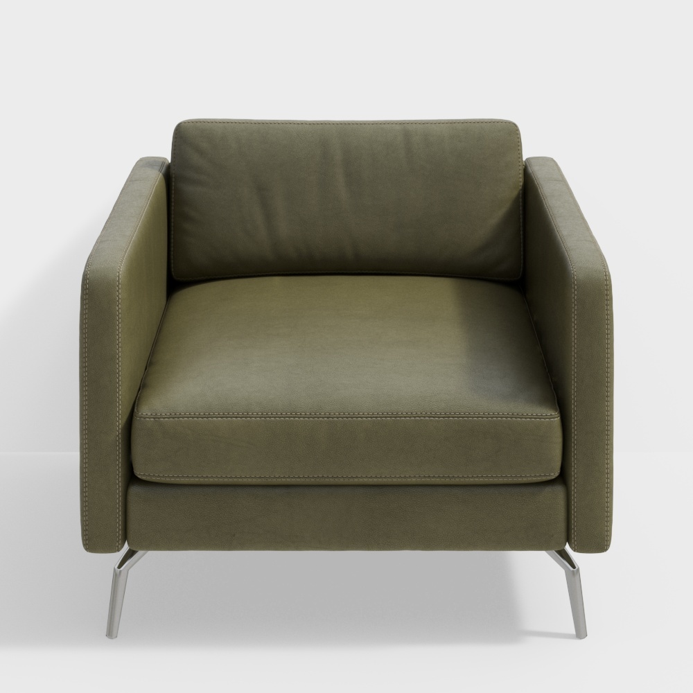 Современный одинарный зеленый диван