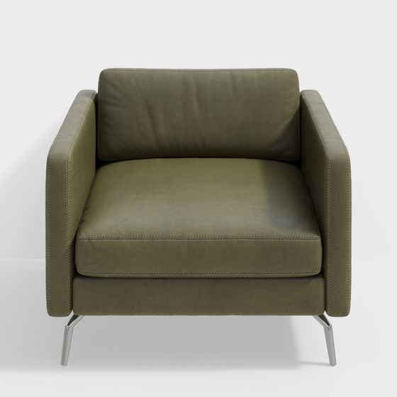 Современный одинарный зеленый диван