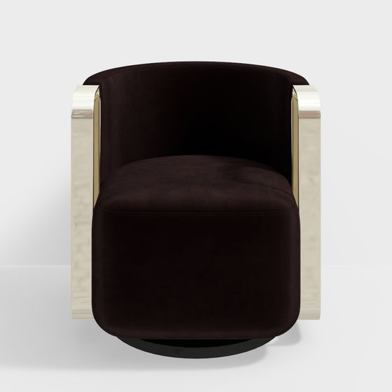 Velvet Luxe Swivel Chair 3D model
