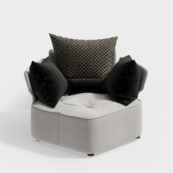 Modern Cozy Armchair 3D model