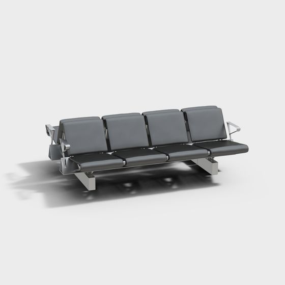 Modern Airport Waiting Chair 3D model