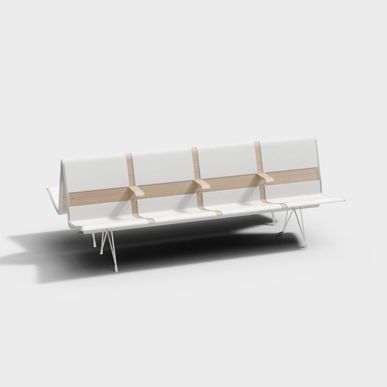 Urban Bus Stop Bench 3D Model