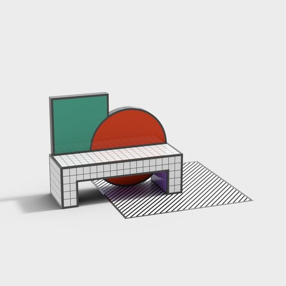 Abstract Geometric Sculpture 3D model