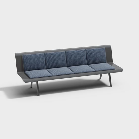 Modern Low-Poly Sofa 3D model