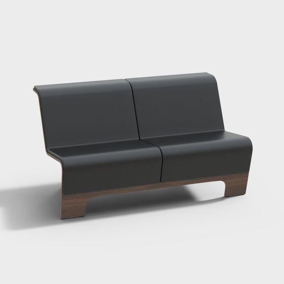 Elegant Low-Poly Sofa Chair 3D model